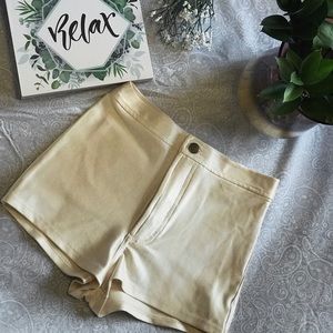 American Apparel Ivory Disco Shorts